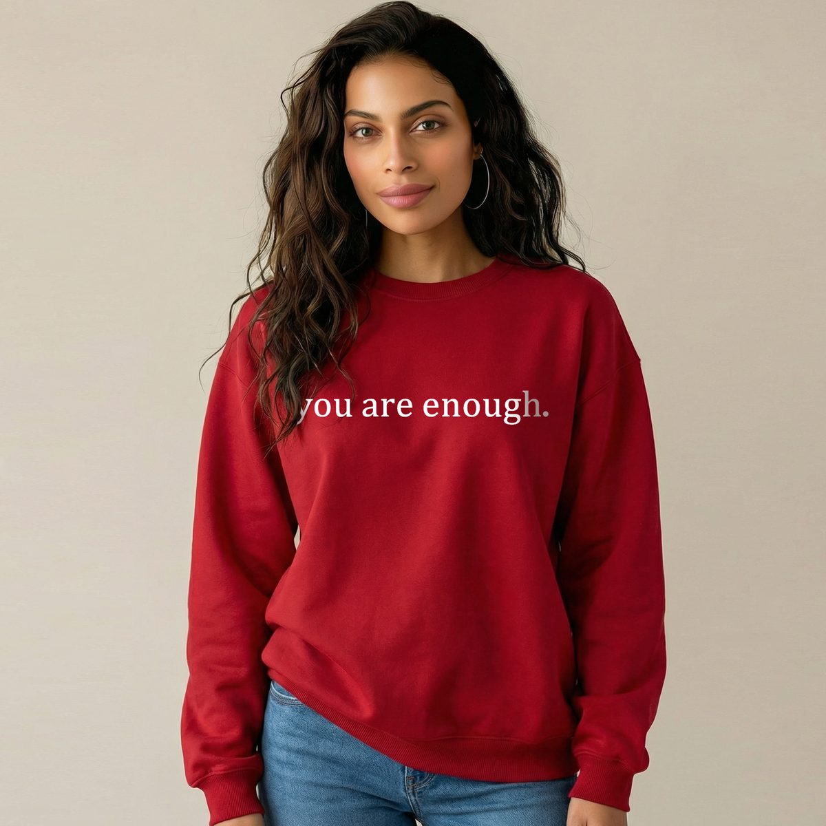 Wine red crewneck sweatshirt - SILAMON