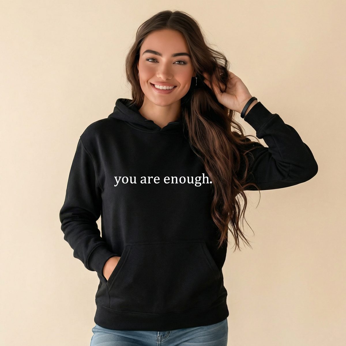 Black hoodie detail - SILAMON